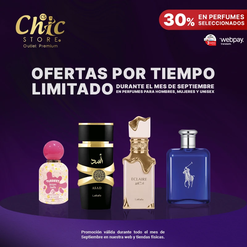 Ofertas y descuentos del 30% en perfumes